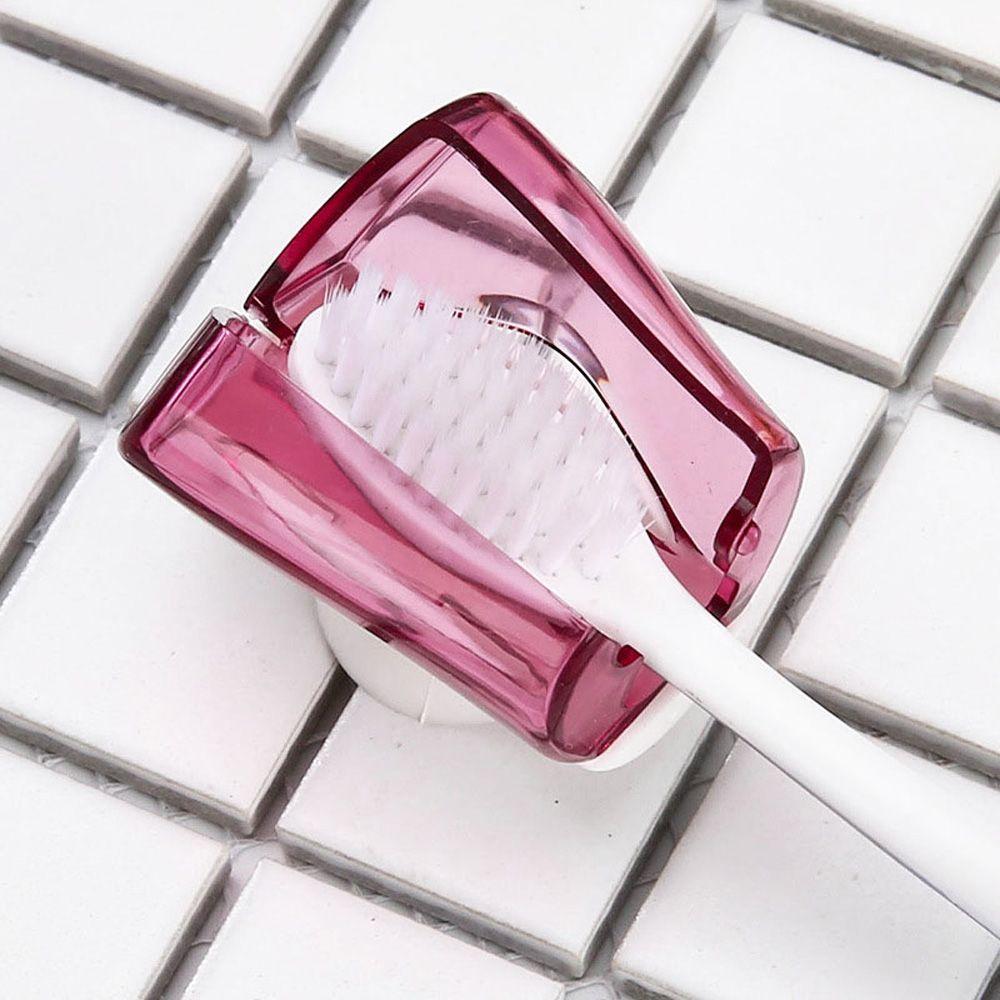 Wall Mount Dustproof Stand Home Storage Rack Toothbrush Holder Toothbrush Cover Bathroom Supplies