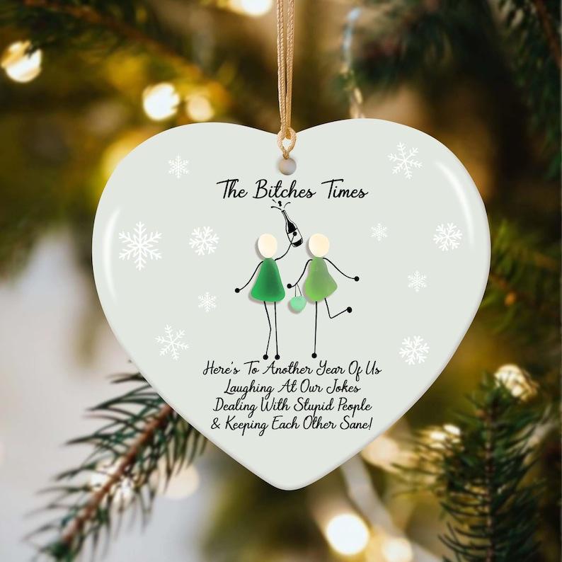 Cross-Border Friendship Sea Glass Heart Ornament