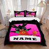 Custom Textile Bunny Friends Bedding 3 Piece Set HD Print Duvet Cover Pillowcases for Teens Adult Bedroom Decoration