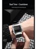 Sanda Luminous Waterproof Teen Alarm Watch - Square Electronic Sports Countdown Timer