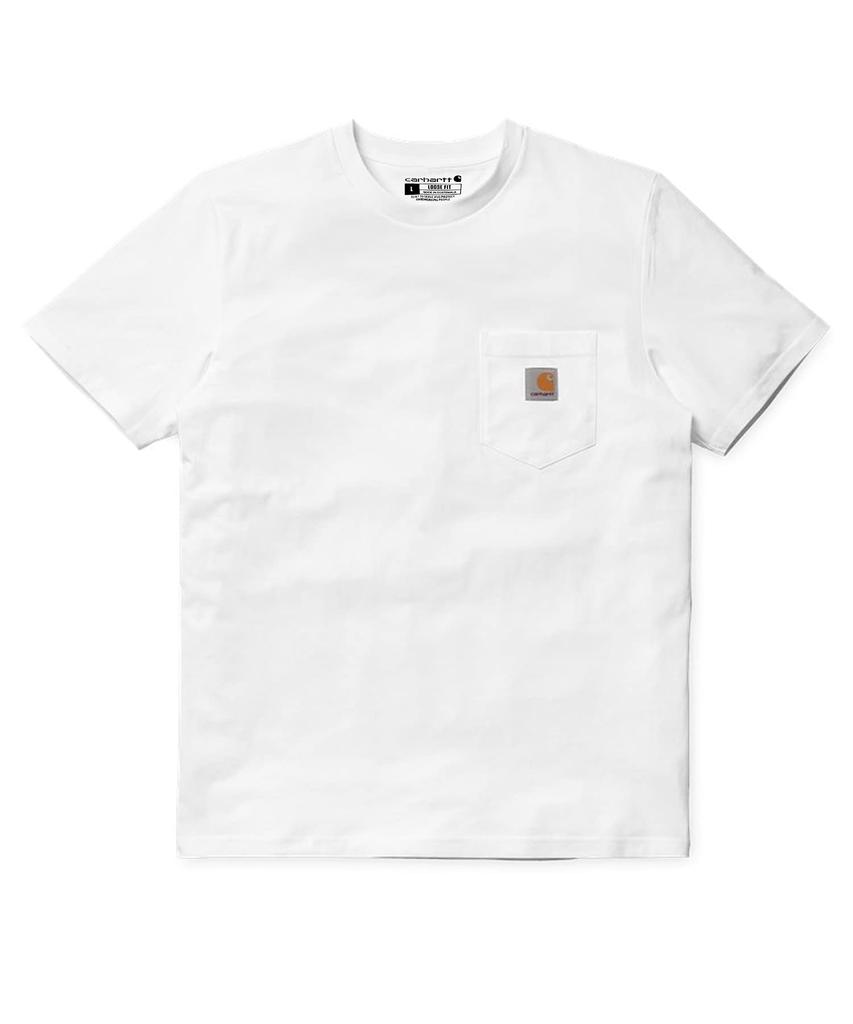 Large Size Oversized Cotton Short Sleeve Shirt Tagless with Pocket Pocket White White XL Size [Carhartt] Men's T-Shirt S/S T-Shirt [Item]