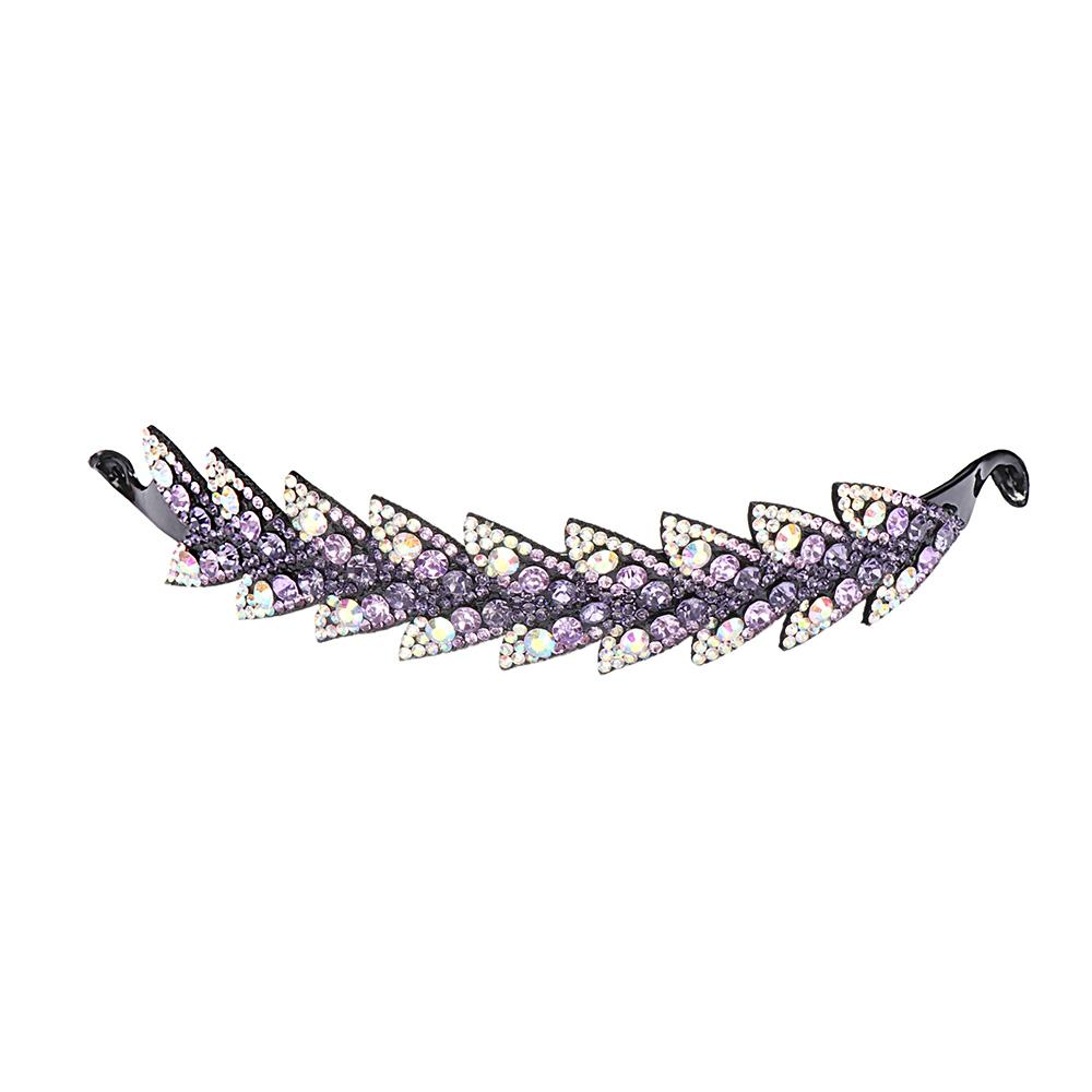 Hair Claw Rhinestone Women Bun Maker Headwear Bird Nest Twist Clip Floral Leaves Hair Claw