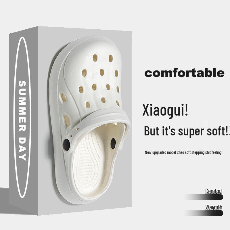 Nové dámské pantofle s uzavřenou špičkou s kresleným potiskem - Roztomilé a pohodlné letní boty pro vnitřní/venkovní nošení