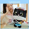Adorable Black Cat Police Plush Toy Soft Pillow Doll Perfect For Cozy Bedtime Snuggles