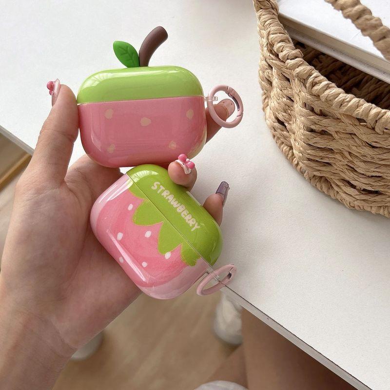 Einfaches schickes Wassermelone Erdbeere Tomate Fruchtmuster Schutzhülle für AirPods 1 2 3 4 Pro 2 Pro 3