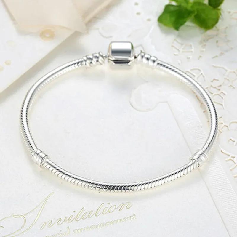 High quality bracelet 925 silver classic bucket buckle bracelet fit original charm beads DIY women's jewelry Gifts