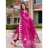Indian Wedding Wear Anarkali Kurti Pant Dupatta Set Women's Designer Kurta Set
