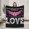 The Only Thing More Powerful Than Hate Is Love Blanket  Fuzzy Vintage Soft Throw Blankets for Bedding Lounge All Season