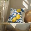 Classical Luxury Lemon Pattern Pillow Case Double-Sided Plush Sofa Cushion Covers Organic Breathable Invisible Zipper