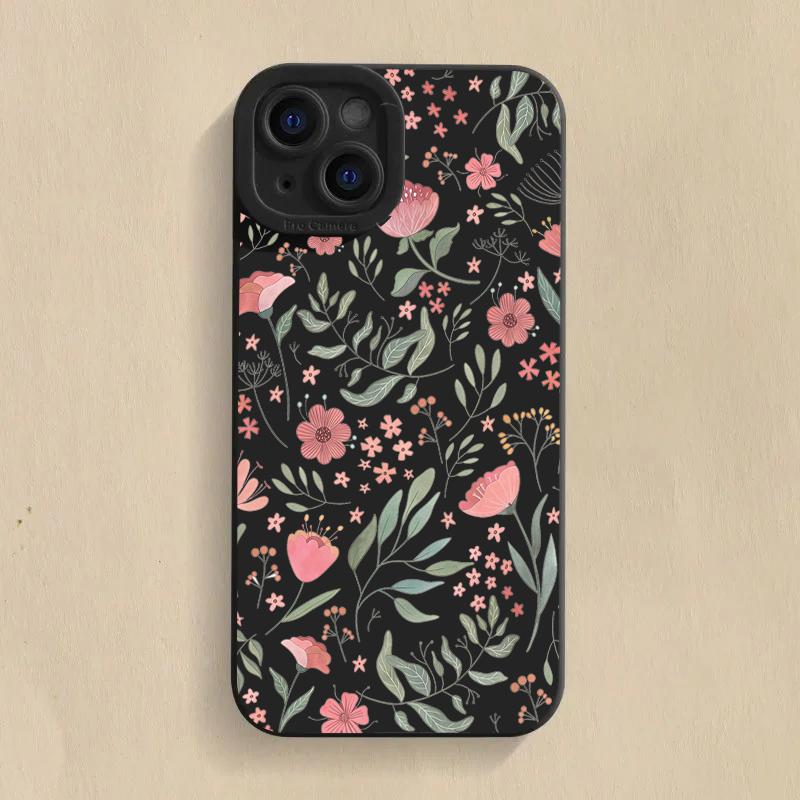 

Fresh Rainbow Floral Art Print Phone Case for iPhone 17 16 15 14 13 12 11 Series Pro Max Plus Double Layer Protection iphone 17 ProMax