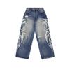 DRIPX Printed Jeans Fashion Women New Harajuku High Street Loose Pants Casual High Waist Jeans