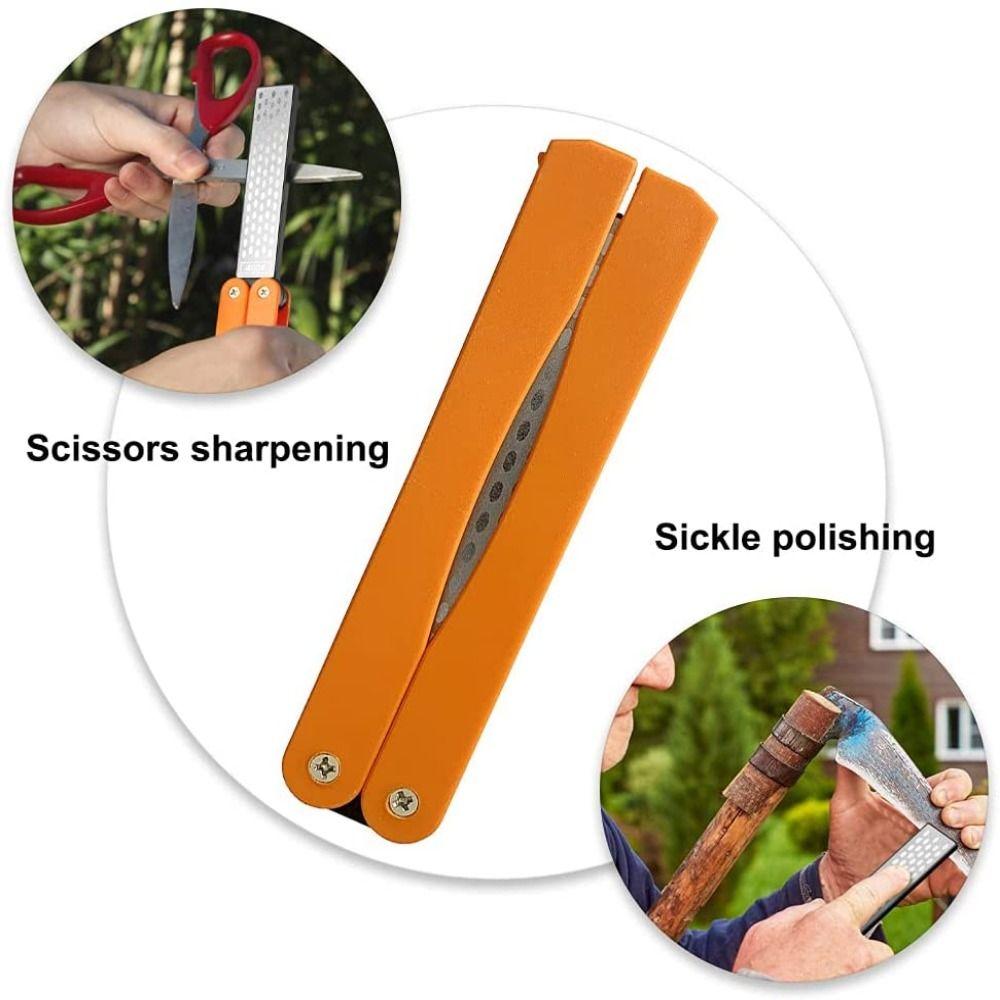 400/600 Grit Sharpening Stone Pocket Size Foldable Sharpener Double Side Grindstone  Household