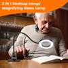 Flexible Desk Lamp LED Illuminated 5X Magnifying 3 Colors LED Magnifying Glass for Soldering Iron Repair/Craft /Hobby /Nail