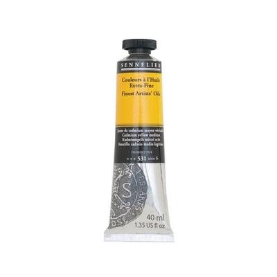 Oil Colors - Sennelier - Cadmium Yellow Medium - 40ml - Natural Pigments - Satin Finish
