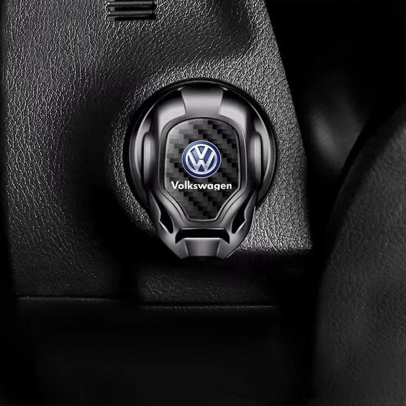 1 szt. Samochodowa Osłona Ochronna Przycisku Startu Jednym Kliknięciem Naklejka Dekoracyjna Przycisku Wnętrza Dla Volkswagen Golf Jetta Tiguan Touran TSI TDI R32