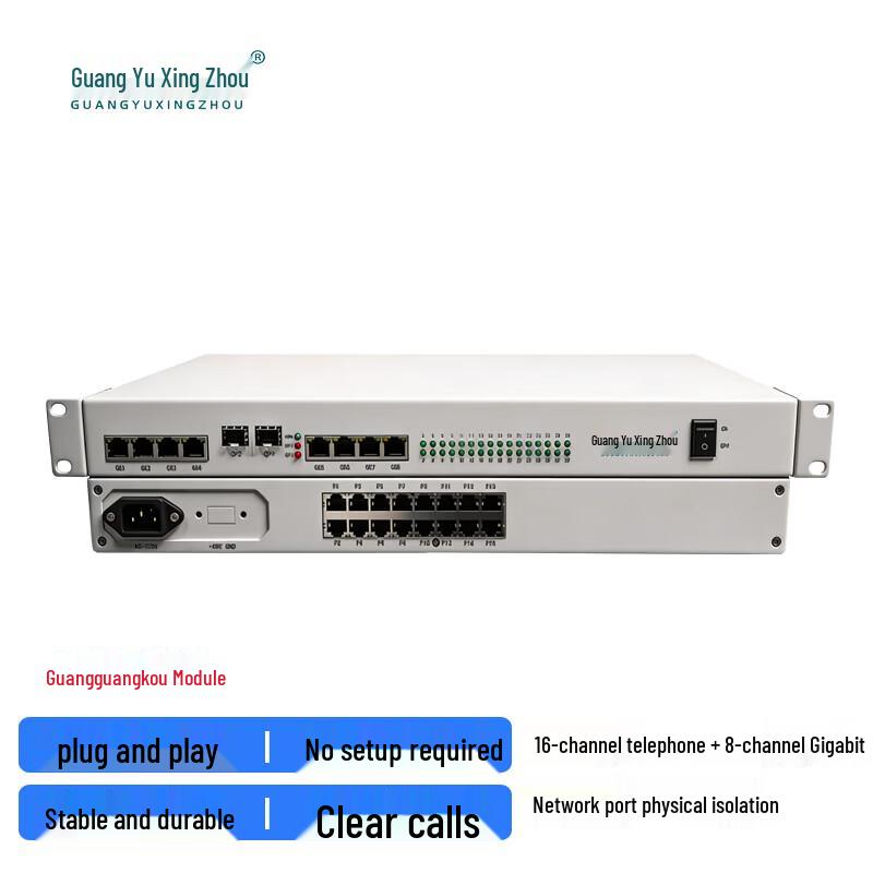 Guangyu Xingzhou 10G Fiber Optic Telephone and Ethernet Multiplexer