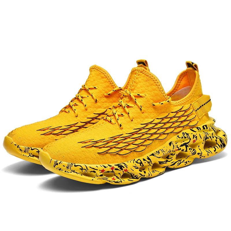 

2024 Новые спортивные теннисные туфли Удобные спортивные мужские толстые спортивные туфли не из кожи Повседневная повседневная теннисная обувь для мальчиков 39 жёлтый