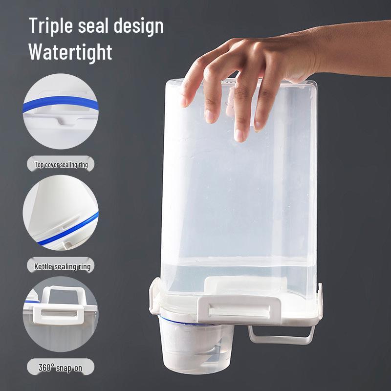 Plastic Laundry Detergent Storage Buckets with Lid, Moisture-Proof and Handle - Available in Large and Small