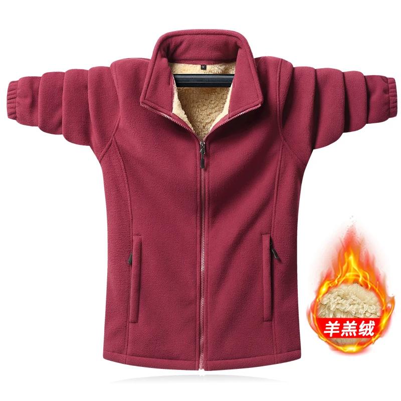 Большой размер 8XL для пар зимняя флисовая куртка для мужчин флисовое пальто для кемпинга женская мода теплая Harajuku 8XL 2849₽