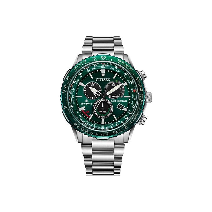 

CITIZEN Ecology Drive Collection Light Powered Quartz Movement Stainless Steel Strap Watch Unisex CB5004-59W Green Dial CB5004-59W