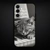 Cute American  Shorthair Cat Phone Case For Samsung Galaxy A73/A72/A71/A70/A53/A52/A51/Others Soft Black Shell