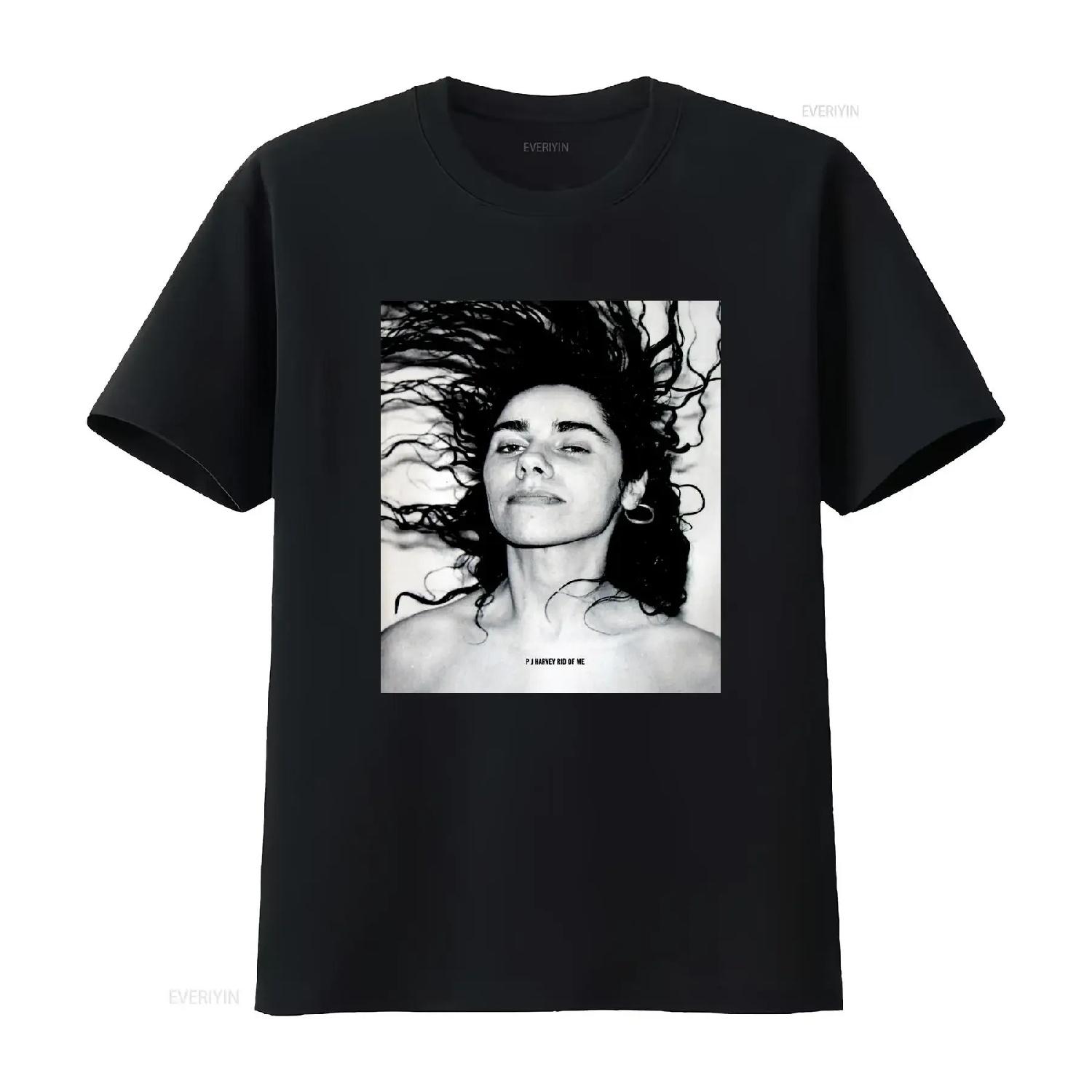 

PJ Harvey Indie Alternative Rock T shirt vintage Washed Comfortable Unisex Slightly homme Soft Stylish Casual designer clothes S чёрный