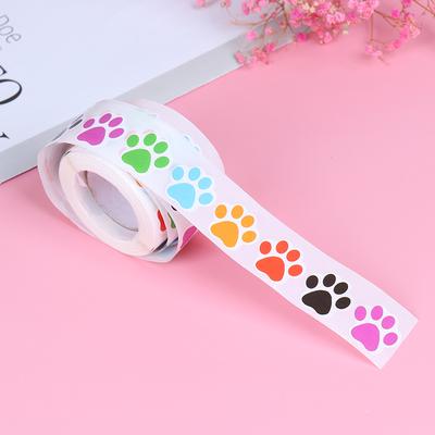 500Pcs Colorful Paw Print Stickers Dog Cat Paw Labels Stickers Reward Sticker