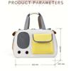 Portable Pet Carrier Fashion Simple Tote Large Capacity Shoulder Bag Outdoor Ventilated Cat Backpack for Travel