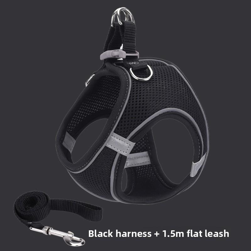 Pet Supplies: Vest Style Pet Chest and Back Straps, Reflective and Breathable Cat and Dog Leashes, Dog Walking Leashes