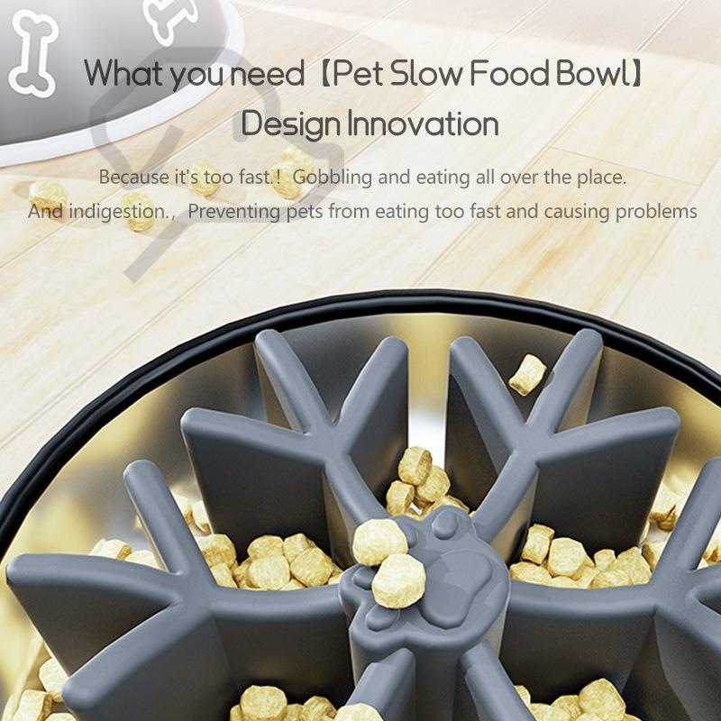 Pet Silicone Food Divider Slow Food Anti-choking Device Extend Eating Time Choking-proof Slow Food Bowl Dog Learning Food Bowl