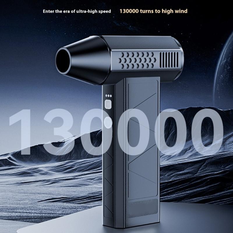 Electric Air Duster With 130K RPM Brushless Motor 3 Adjustable Speeds For Computer Car Interior Cleaning And Vacuum Packaging