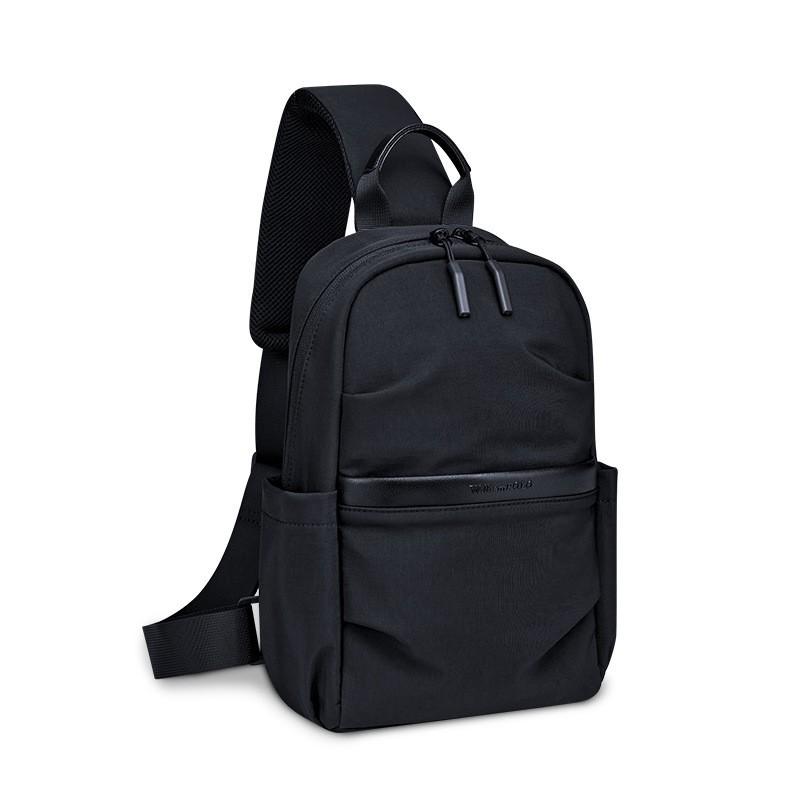 New Crossbody Bag Men s Chest High-end Large Capacity Trendy Casual Niche Shoulder 21x12x32 чёрный