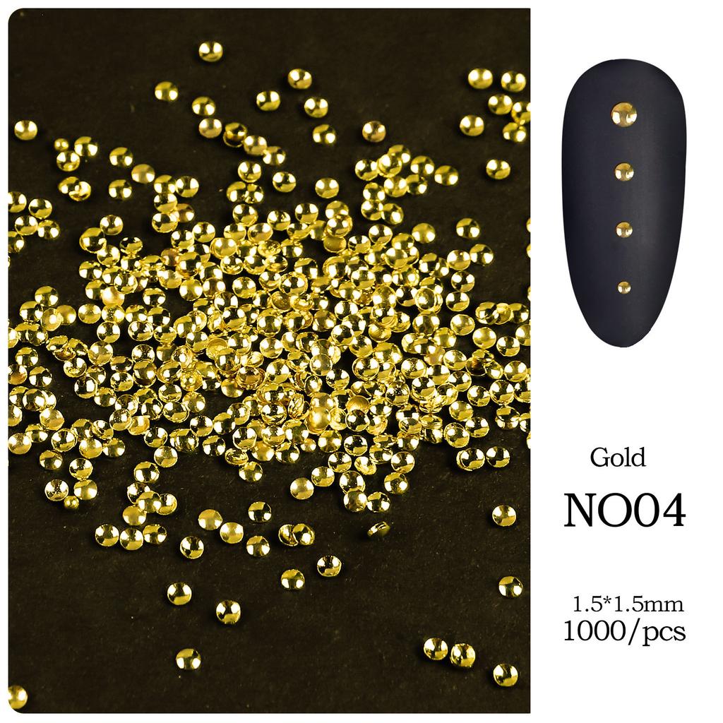 Nail Art Jewelry Mini Small Rice Grains Metal Rivets Nail Art Hollow Nest Nails Star And Moon Jewelry 1000 Pieces