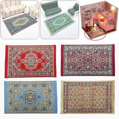 Scene Model Playing House Miniature Weaving Rug Floor Coverings Doll Accessories Dollhouse Carpet