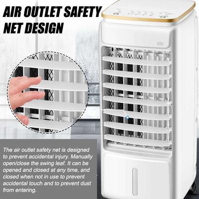 220V Portátil 3 Velocidades Acondicionador de Aire Circulación Humidificador Enfriador Ventilador Ajuste con 2 Cristales de Hielo