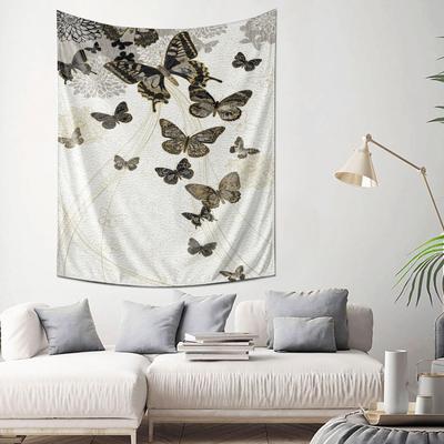 Elegant Butterfly Tapestry Natural Scene Decor Painting Ideal for Living Room  Bedroom Beautification