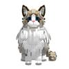 MOC Large Ragdoll Cat Building Blocks Animal Cat Pet Model Desktop Ornament Children's Assembly Toy Creative MOC Gift
