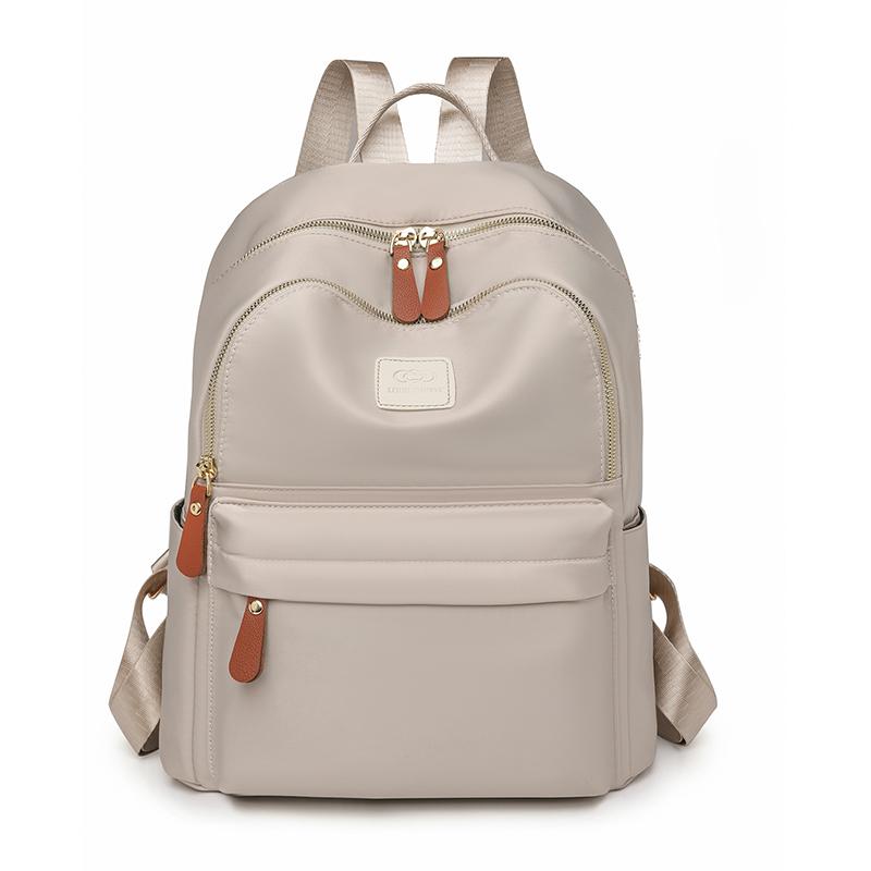 

Рюкзак женский, школьный рюкзак для старшеклассников, нейлоновый рюкзак большой емкости бежевый