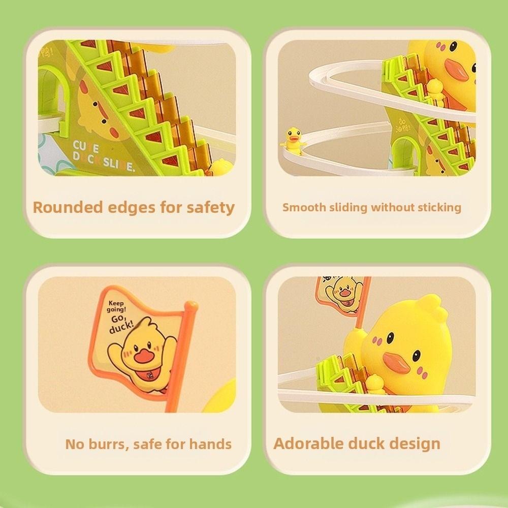 Creative Electric Duck Track Toys Cute Duck Roller Coaster Toy Ducklings Climbing Stairs Toy Baby