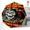 1pc Skull, Hoodie Automatic Open, Windproof, Compact Travel Umbrella, Gift for Birthday, Christmas, Business 93060