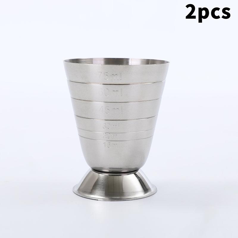 1/2 Bucăți Pahare Cocktail Bar Cupă Măsurare Băuturi Amestecate 75ml Shaker Cocktail Oțel Inoxidabil 3 în 1 Măsură Jigger Accesorii Petrecere Bar