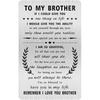 Alotozo Grateful Brother Gifts - Valentines Day Gift for Brother - Engraved Wallet Card Inserts To My Brother