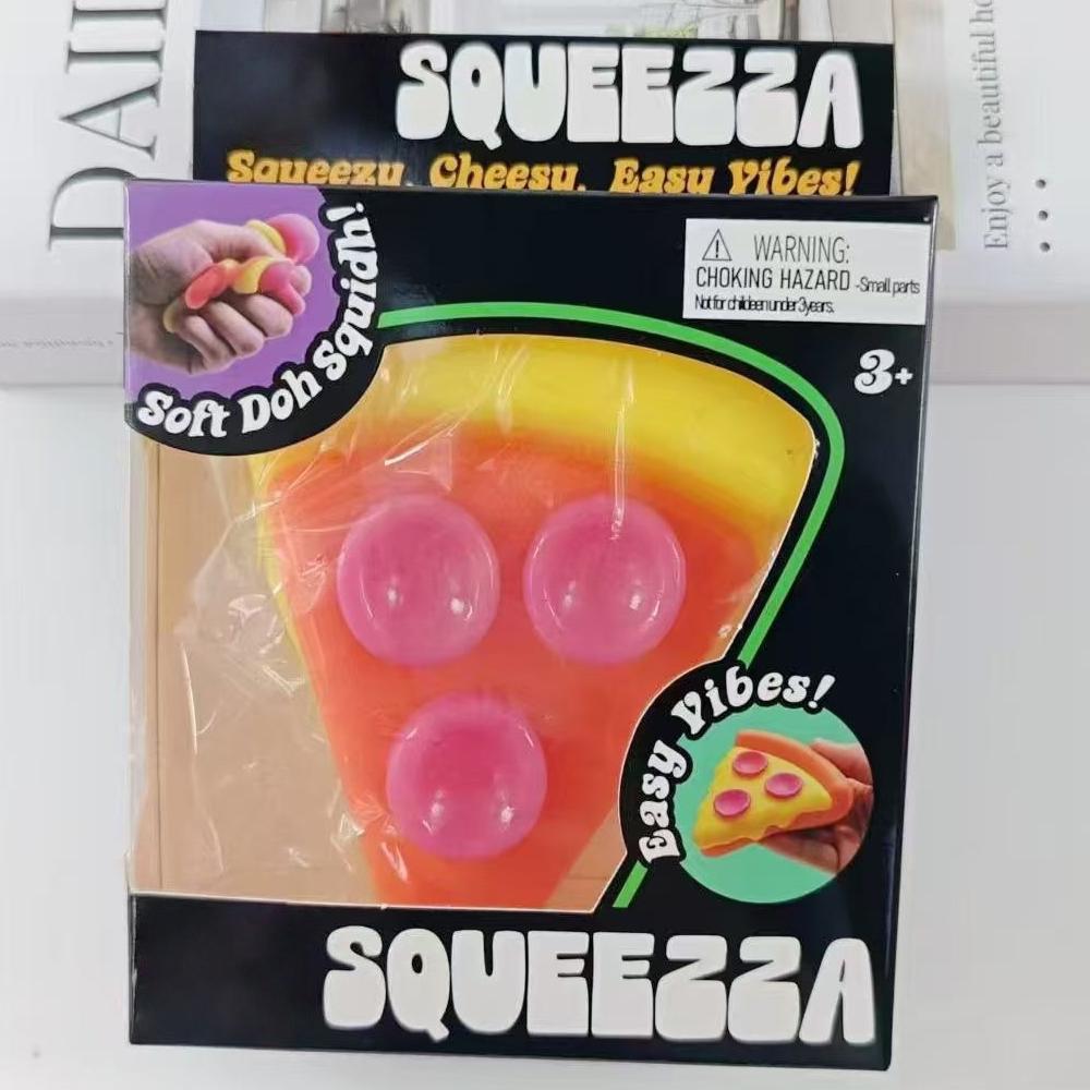 Pizza Shaped Sensory Squeeze Cube Stress & Anxiety Relief Focus Improvement Portable Sensory Gadget For Relaxing