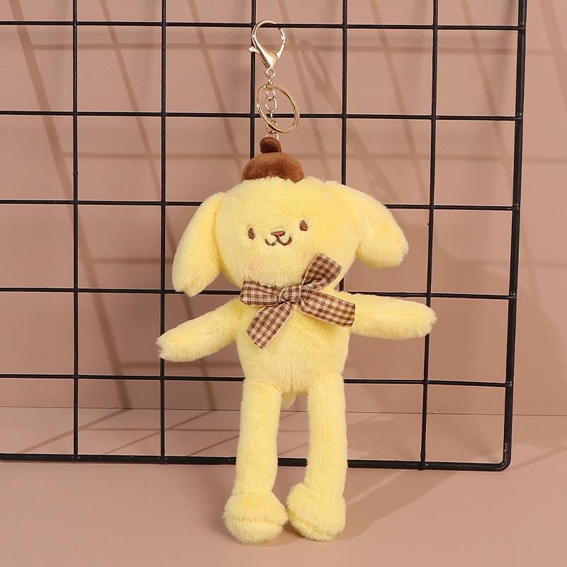 Cartoon Long Leg Sanrio Plush Pendant Premium Plush Couple Keychain Wholesale Pompompurin