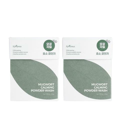 Isntree Mugwort Calming Powder Wash Double Edition (25ea+25ea)
