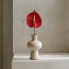 26" Real Touch Anthuriums Plant Artificial Tropical Flower with Long Stem Faux Floral Arrangement for DIY Vase Table Centerpiece Home Office Wedding