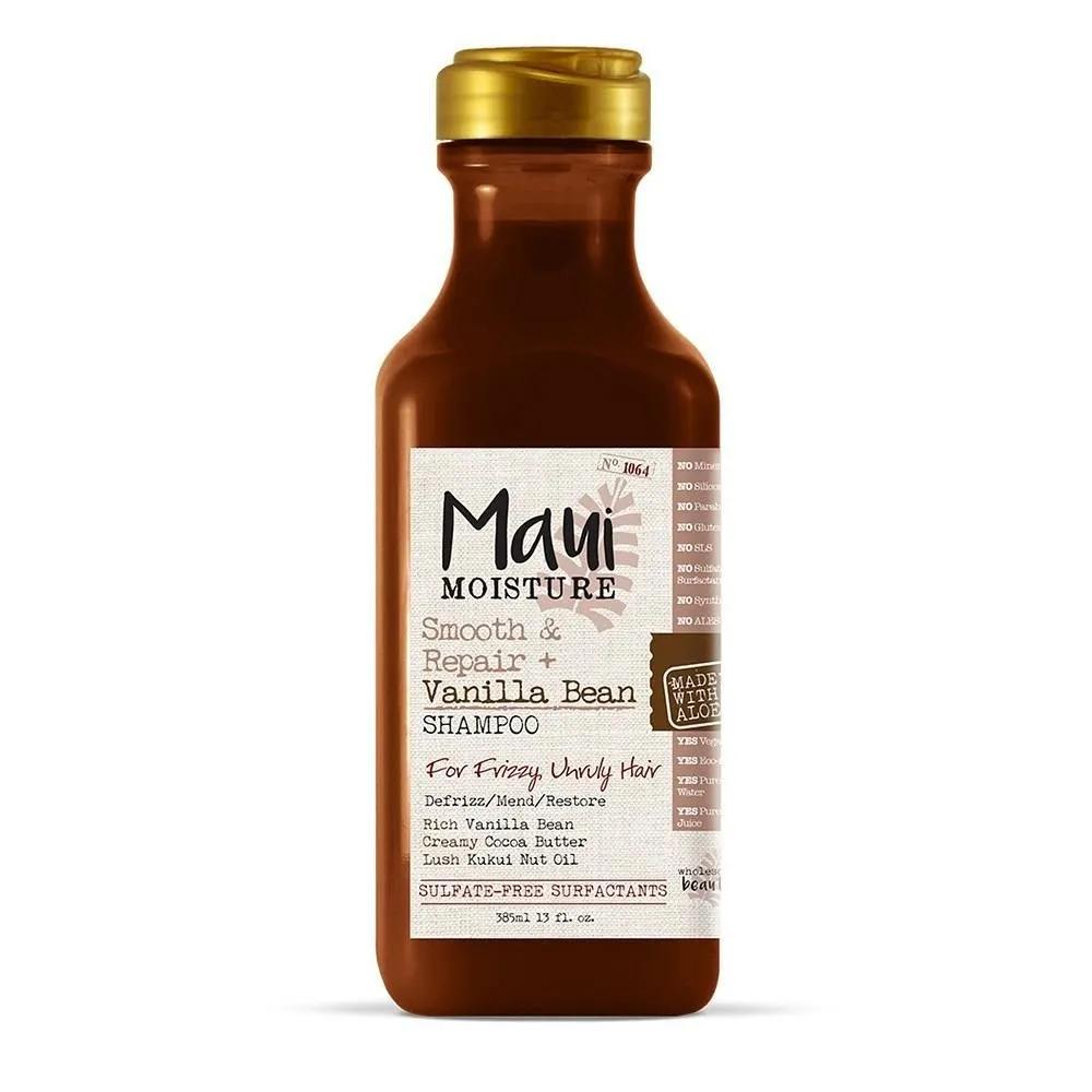 Шампунь Maui Moisture 385 мл 1 Упаковка Ванильный Боб Maui Moisture Разглаживающий и Восстанавливающий Шампунь от Пушистости для Кудрявых Волос