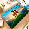 Cartoon Spirit Riding Free Horses Living Room Non-Slip Area Rug Soft Carpet for Bedroom Kids Playroom Sofa,Home Decor Doormat