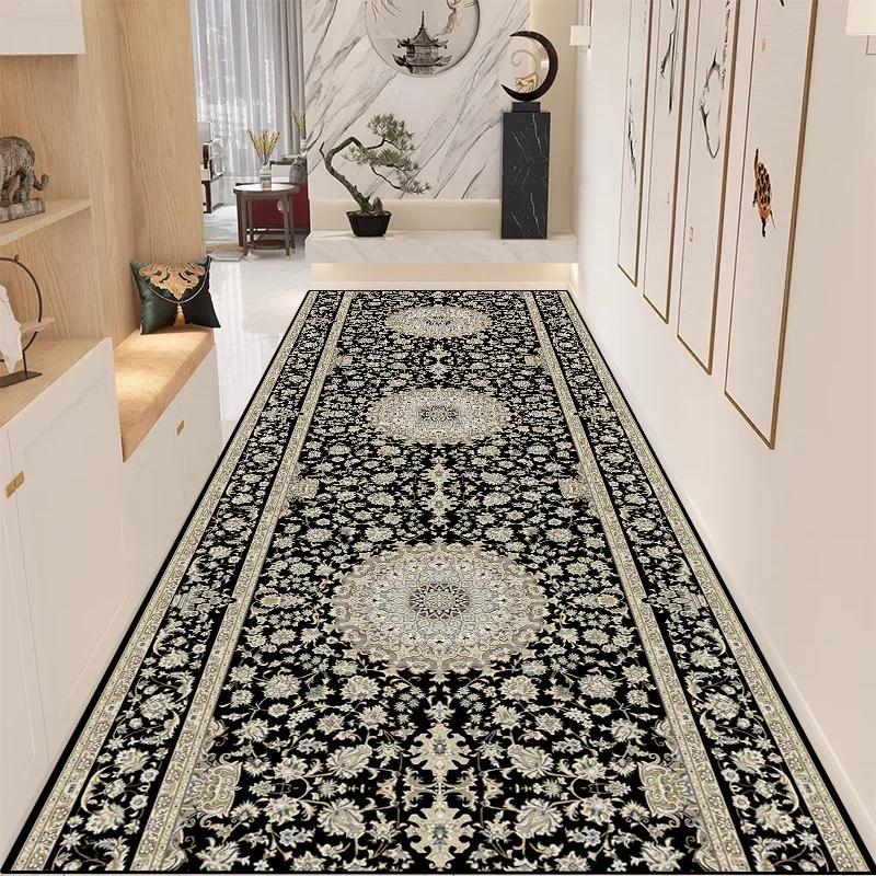 Long Vintage Corridor Runners Carpet Non-slip Stair Carpet Washable Aisle Rug Decoration Home Carpets Passageway Floor Mats