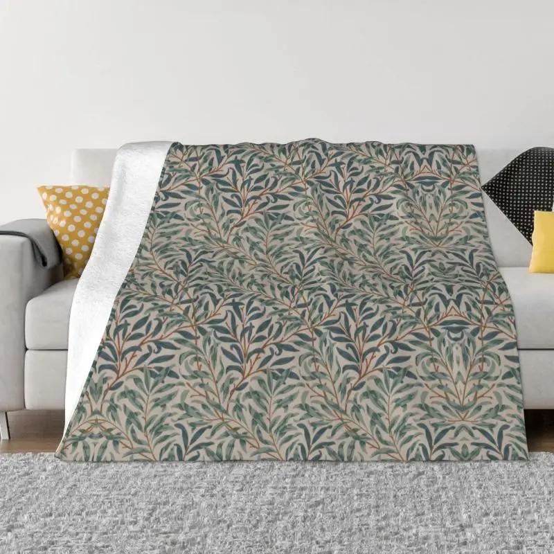 William Morris Deer Throw Blanket Sofa Fleece Warm Flannel Textile Pattern Blankets for Bedding Car Couch Bedspreads